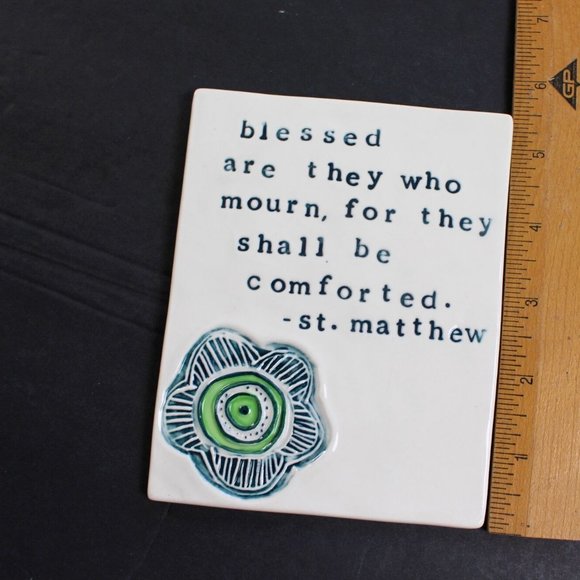 Decorative Wall Tile Plaque Gift Mourning Grief - Picture 2 of 3